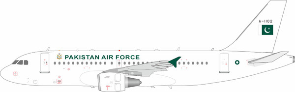 InFlight200 Pakistan Air Force Airbus A319 Reg: A-1102 IF319PAF102 1:200 with stand