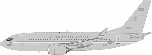 InFlight200 U.S. Marines Boeing C-40A Reg: 170041 IFC40USM0326 1:200 with stand (Limited 60 Models)
