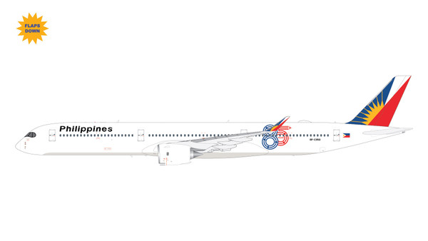 Gemini200 Philippine Airlines Airbus A350-1000 RP-C3510 “85 Years” (flaps down) G2PAL1498F 1:200