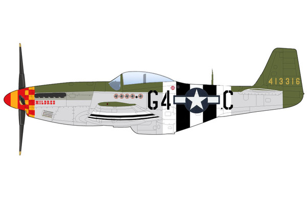 Hobby Master P-51D-5-NA "Mildred" 357 FG, 362 FS, USAAF, Leiston, UK, June 1944 HA7757 Scale 1:48