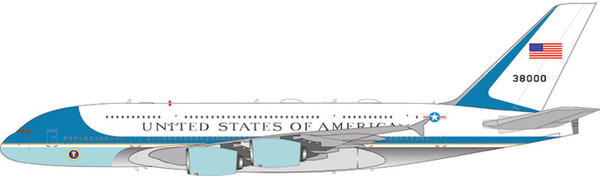 Aviation400 Air Force On Airbus A380 Reg: 38000 detachable gear WB4072 1:400