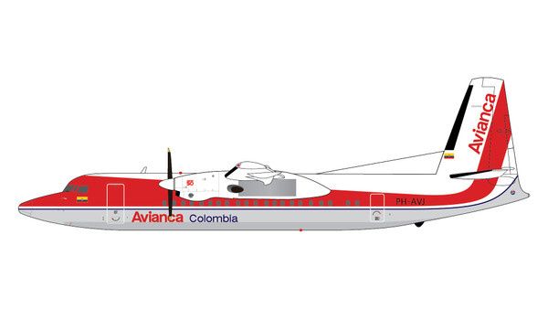 Gemini200 Avianca Fokker 50 PH-AVJ G2AVA1500 1:200
