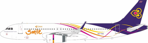 JFox Thai Airways International Airbus A320 Reg: HS-TXQ "Smile – 38 pcs" JF-A320-067L 1:200