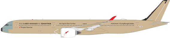 InFlight200 Qantas Airbus A350-1000 Reg: F-WULR  IF35XQF0726 1:200 with stand