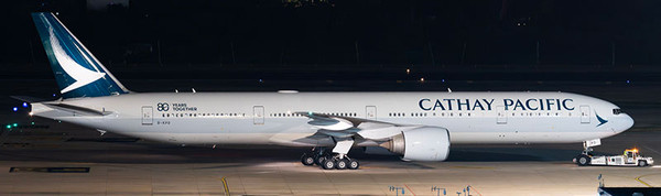 Aviation400 Cathay Pacific Boeing 777-367ER B-KPO "80 Years Together" detachable gear WB4080 Scale 1:400