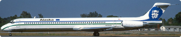 Alaska MD-83 Polished Reg: N930AS JX024-2-006 Scale 1:200