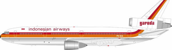 InFlight200 Garuda Indonesian Airways  McDonnell Douglas DC-10-30 Reg: PK-GIA IF103GA0626P 1:200 with stand