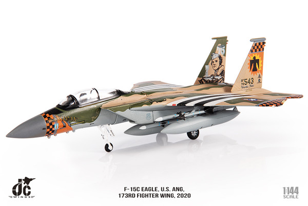 F-15C Eagle, U.S. ANG, 173rd Fighter Wing, 2020 78-0543 JCW-144-F15-005 Scale 1:144