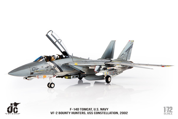 F-14D Tomcat, U.S. NAVY, VF-2 Bounty Hunters, 2002, 164342 JCW-72-F14-009 Scale 1:72
