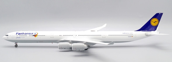 JC Wings Lufthansa Airbus A340-600 "Fanhansa" Reg: D-AIHQ EW2346006 1:200 With Stand