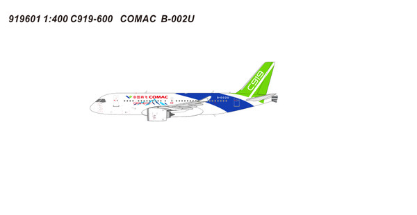 Panda Model COMAC COMAC C919 Reg: B-002U 919601 Scale 1:400