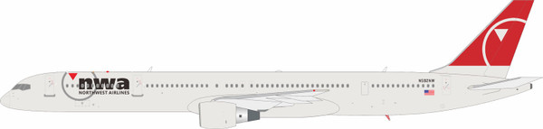 B-Models Northwest Airlines Boeing 757-300 Reg: N592NW with stand, LIMITED B-753-NW-592 1:200 with stand