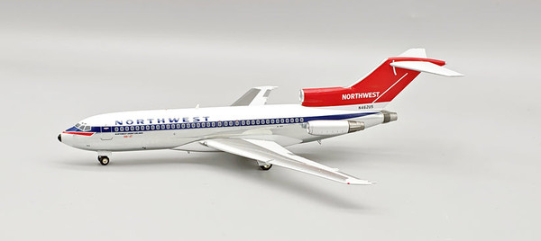 B-Models Northwest Orient Airlines Boeing 727-100 Reg: N462US POLISHED with stand B-721-NW-462P 1:200 with stand