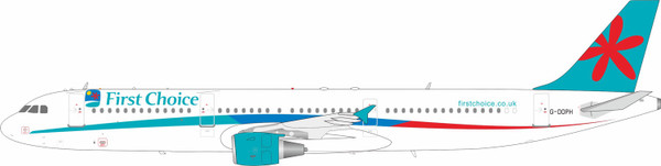 InFlight200 First Choice Airways Airbus A321 Reg: G-OOPH with stand, LIMITED IF321DP0626 1:200 with stand