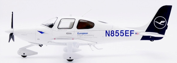 JC Wings European Flight Academy (Lufthansa Aviation Training) Cirrus SR20 Reg: N855EF XX172003 1:72 With Stand