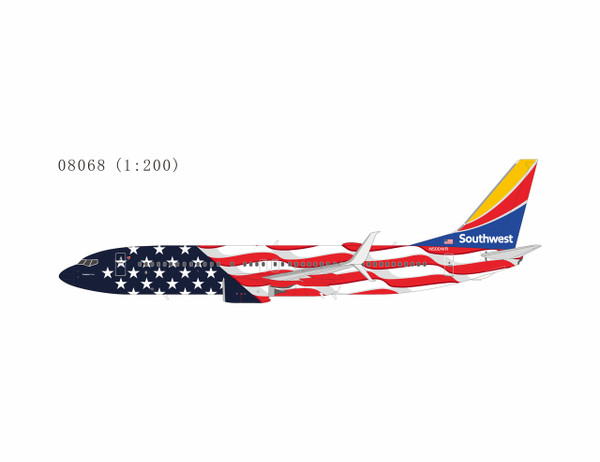 NG Models Southwest Airlines Boeing 737-800/w N500WR 08068 Scale 1:200