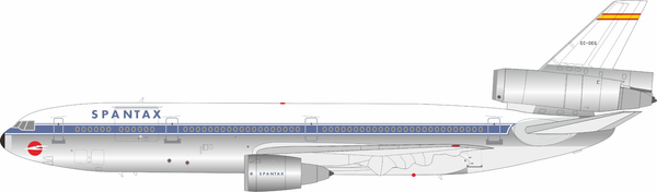 B-Models Spantax McDonnell Douglas DC-10-30 Reg: EC-DEG with stand, POLISHED B-103-BX-0926P 1:200 with stand