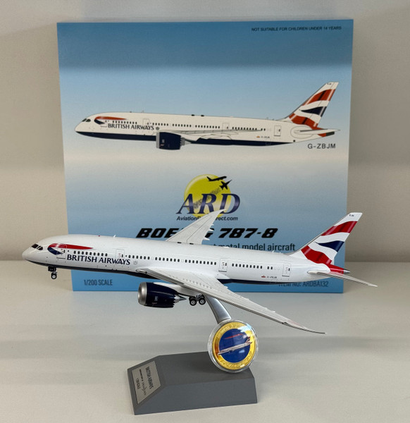 ARD200 British Airways Boeing 787-8 Dreamliner G-ZBJM ARDBA132 Scale 1:200