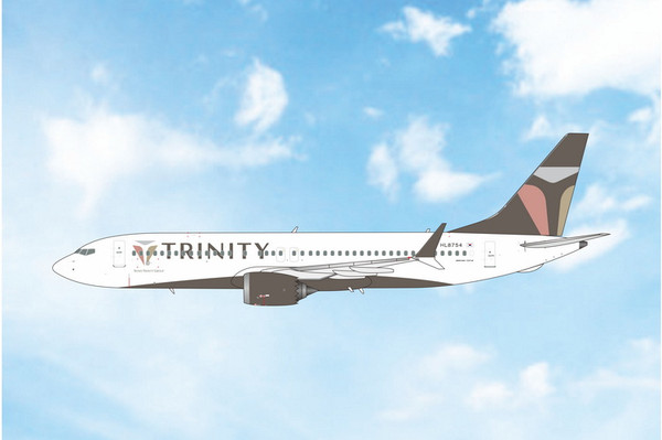 Phoenix Model Trinity Airways Boeing 737 MAX 8 Reg: HL8754 12141 Scale 1:400