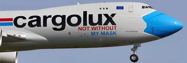 JC Wings CARGOLUX B747-8F (Not Without My Mask, Interactive) LX-VCF JC2CLX0079C 1:200