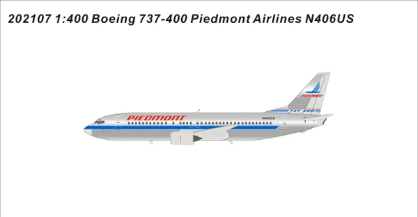 Panda Models Piedmont Airlines B737-400 N406US 202107 1:400