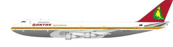 Inflight200 Qantas Boeing 747-200 VH-EBM Polished IF742QF0721P 1:200