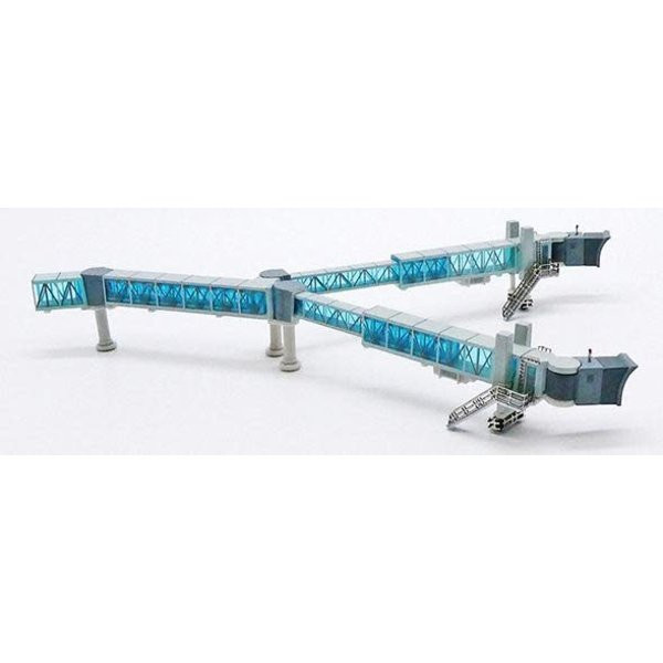 JC Wings Airport Passenger Bridge B747 (Blue) LH4ARBRDG221 1:400