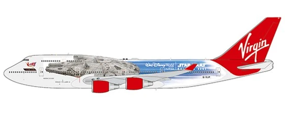 JC Wings Virgin Atlantic Boeing 747-400 G-VLIP Star Wars Galaxy's Edge EW2744001 1:200