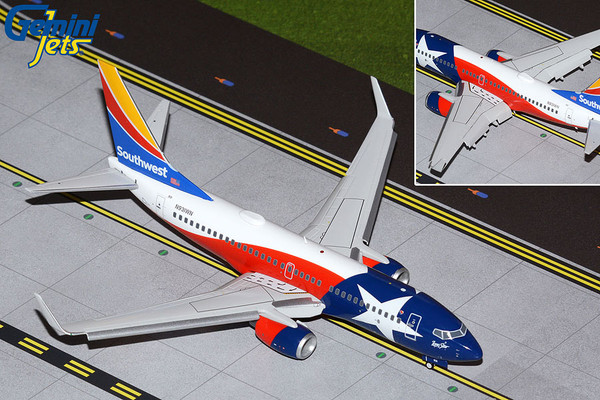 Gemini200 Southwest Airlines B737-700 "Lone Star One"; flaps down N931WN G2SWA1009F 1:200