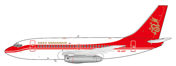 JC Wings Dragonair B737-200 VR-HKP EW4732001 1:400