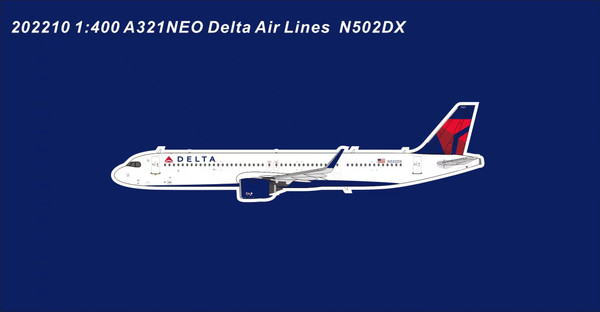 Panda Models Delta Air Lines A321-271NX N502DX 202210 1:400