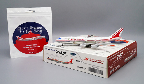 BigBird by JC Wings Air India Boeing 747-300M VT-EPW (With Sticker) BB4-743-002 1:400