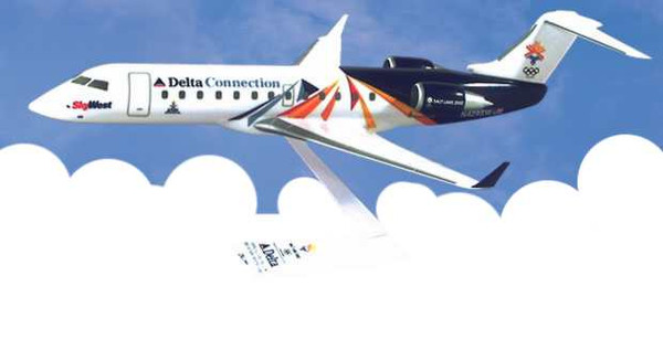 CRJ200 DELTA/SKYWEST OLYMPICS 1/100