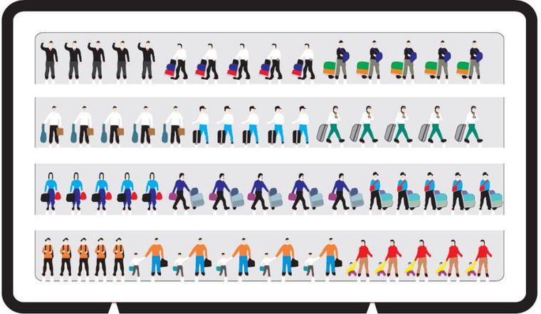 Airport Passengers 60 pcs per box (1:400)