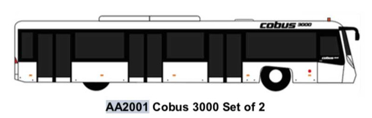 Airport Bus, Cobus3000 Set of 2 (1:200)