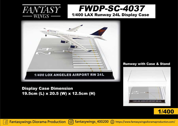 Los Angeles International RWY 24L Display Case (1:400)