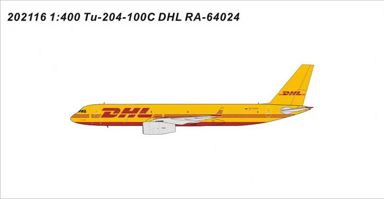 DHL TU-204-100C RA-64024 Cargo (1:400)