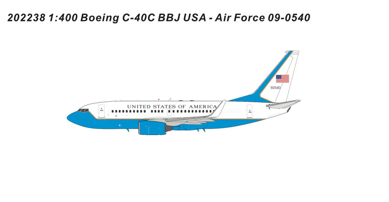 Panda Models USA-Air Force B737-700WL 09-0540 202238 1:400