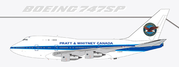 JC Wings Pratt & Whitney Canada Boeing 747SP C-GTFF XX20286 Scale