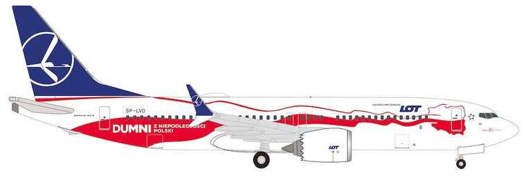 LOT Boeing 737 MAX 8 Proud of Poland's Independence HE536790 1:500