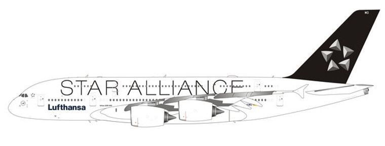 Phoenix Model Lufthansa Star Alliance Airbus A380 D-AIMO PH04512 1:400