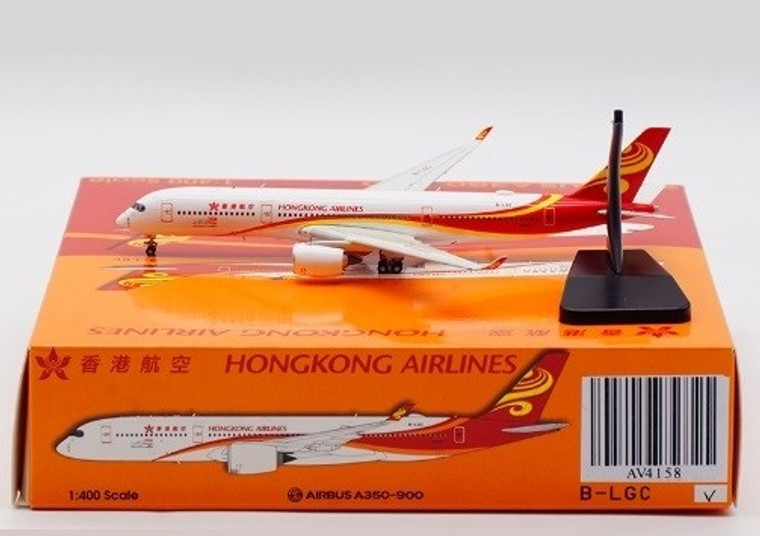 Hong Kong Airlines Airbus A350-900 B-LGC With Stand AV4158 1:400