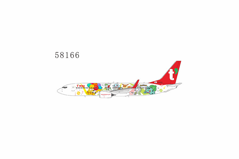T'Way Air 737-800/w HL8306 (Pikachu Jet TW cs) 58166 1:400