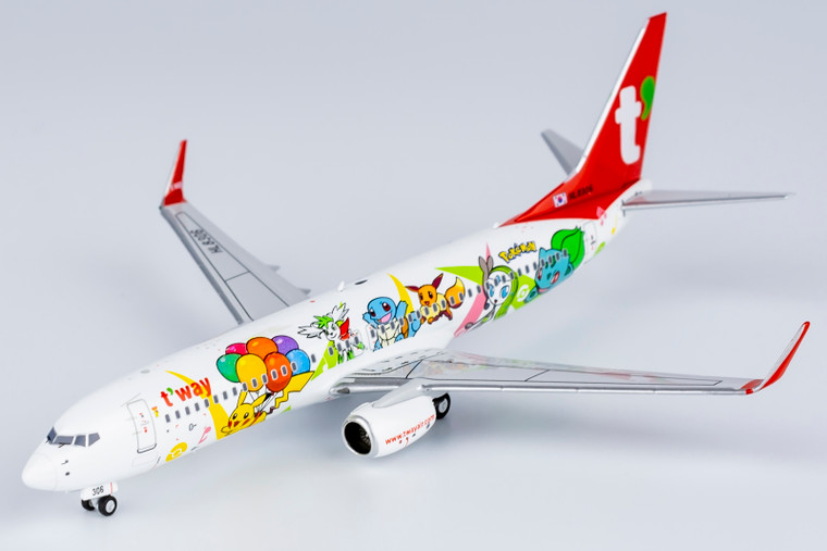 NG Models T'Way Air 737-800/w HL8306 (Pikachu Jet TW cs) 58166 1:400