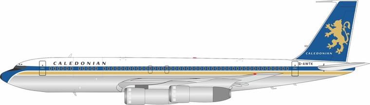 Inflight200 Caledonian Airways Boeing 707-349C G-AWTK with stand IF707CD1023P 1:200