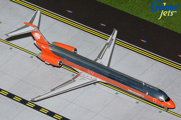 Aeromexico MD-80 polished w/ orange cheatline N1003X G2AMX404 1:200