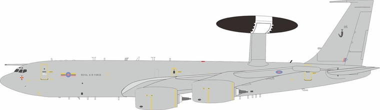 Inflight200 UK - Air Force Boeing E-3D Sentry AEW1 (707-300) ZH105 with stand IFE3DRAF05 1:200