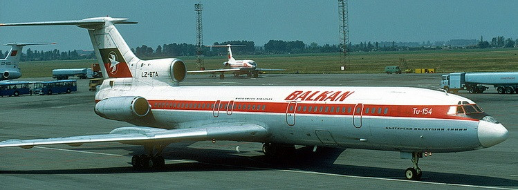 バルマン Phoenix Model Balkan Bulgarian Airlines Tupolev TU-154B LZ-BTA