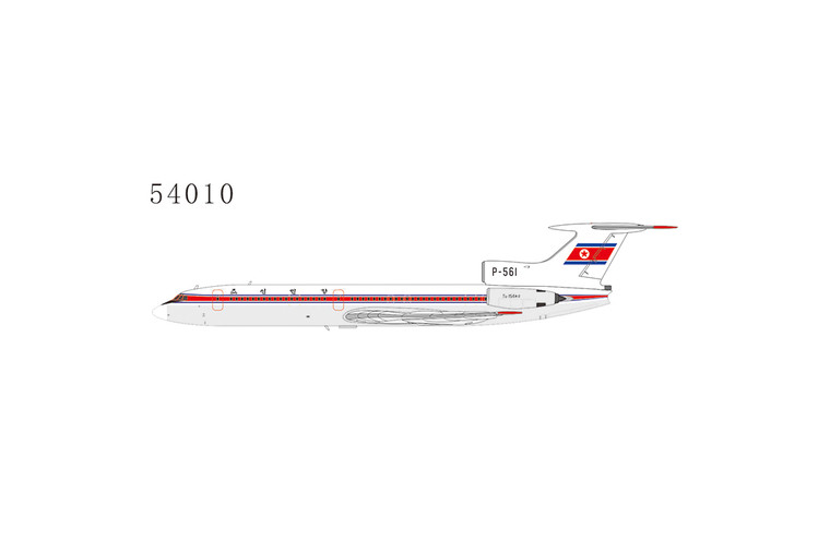 NG Models Chosonminhang (North Korea) Tu-154B P-561 54010 1:400