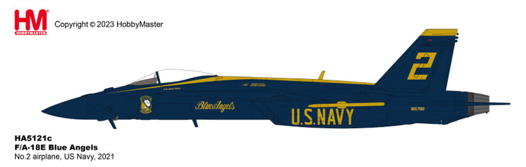 Hobby Master US Navy Blue Angels F/A-18E Supper Hornet 2021 No. 2 Plane HA5121C 1:72